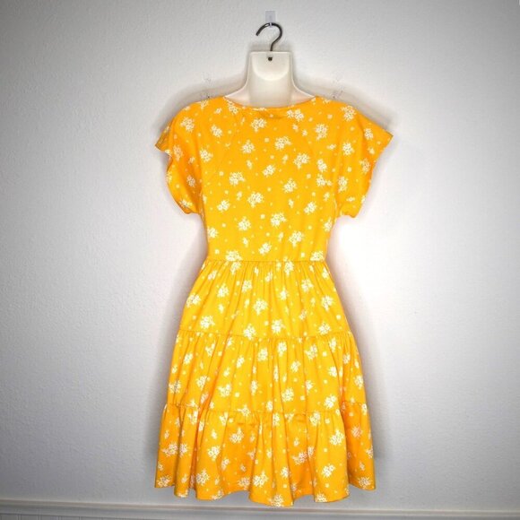 Urban Outfitters Babydoll Dress Sz S Tiered Floral Mini Stretchy 90s Cottagecore - Picture 7 of 16